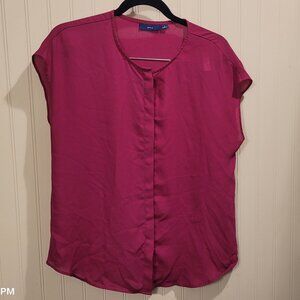 Apt 9 Button Down Short Sleeve Blouse Size Small